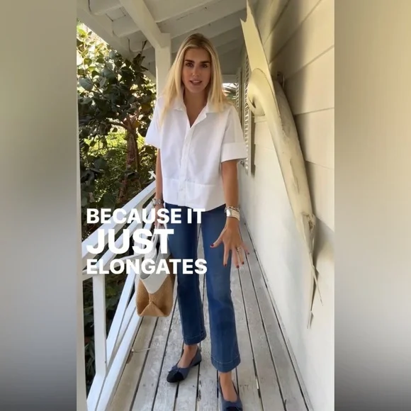 Julia Amory Antibes Top Blanc Medium NWT - Picture 13 of 16